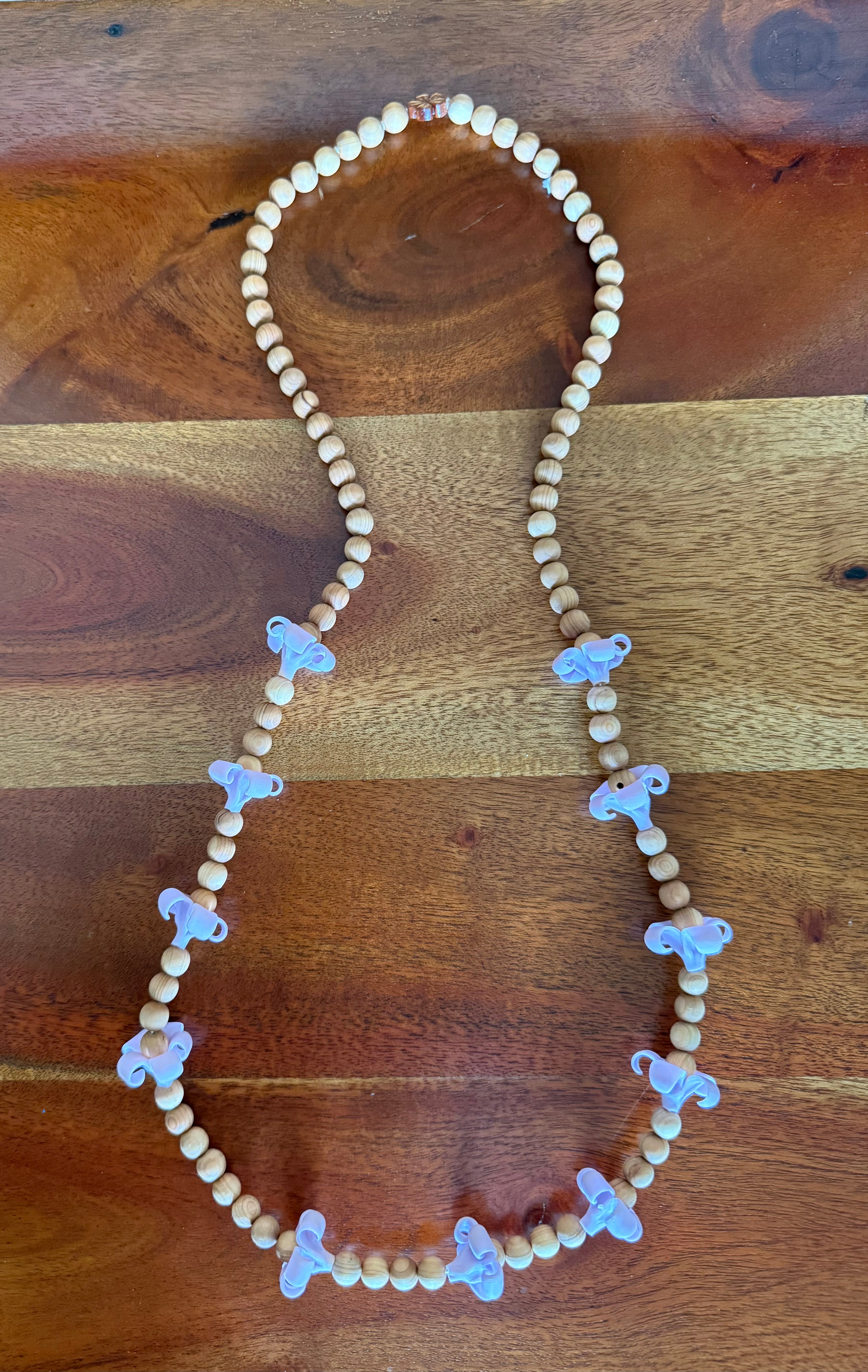 Purple Puakenikeni (6) w/ Cedar Lei