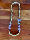 Purple Puakenikeni w/flower, Pikake, & Light Wood